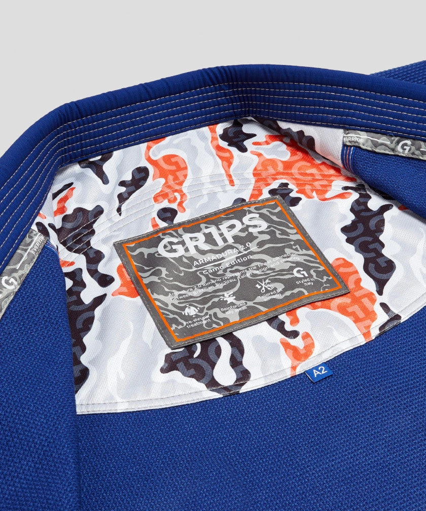 Grips Armadura 2.0 BJJ Kimono Camo - Blue, G10129-BLU 5 Grips Armadura 2.0 BJJ Kimono Camo - Blue, G10129-BLU