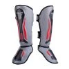 Fighter Shinguards Thai Ergo - Grey/red, FSG-004BGR 2 Fighter Shinguards Thai Ergo - Grey/red, FSG-004BGR