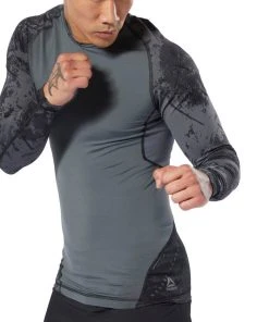 Reebok Jacquard Rashguard - Black, DQ1982 11 Reebok Jacquard Rashguard - Black, DQ1982