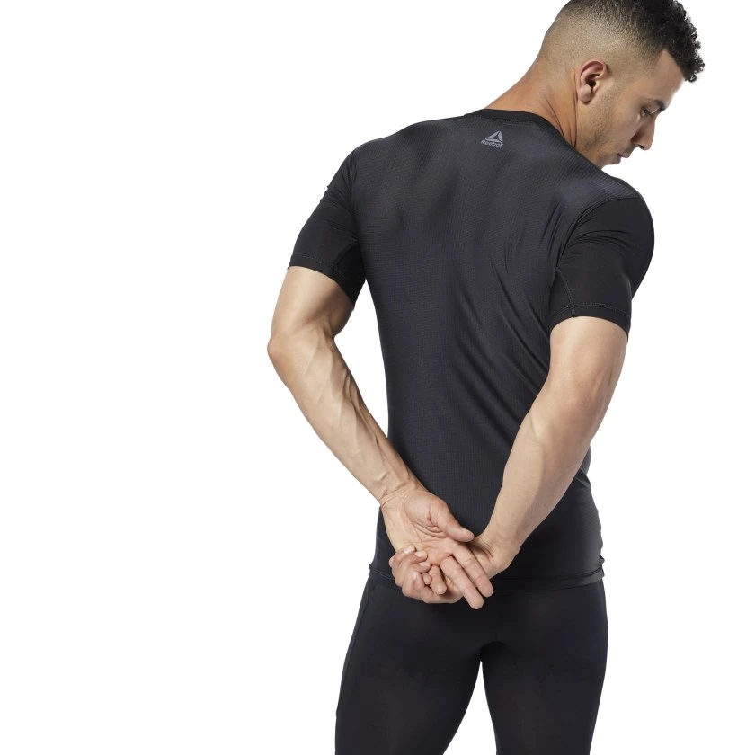 Reebok Training T-Shirts Workout Graphic Compression Tee - Black, EC0960 4 Reebok Training T-Shirts Workout Graphic Compression Tee - Black, EC0960