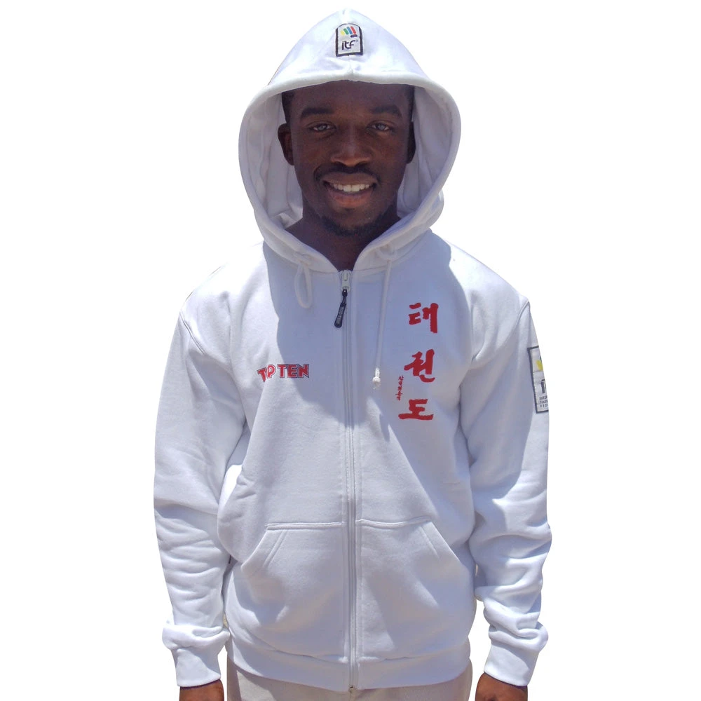 TOP TEN Hooded Sweater ITF - White, 1947-1 3 TOP TEN Hooded Sweater ITF - White, 1947-1