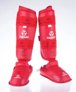 Hayashi PROTECTION Karate Kickprotector - Instep And Shin WKF - Red, 343-4N 20 Hayashi PROTECTION Karate Kickprotector - Instep And Shin WKF - Red, 343-4N