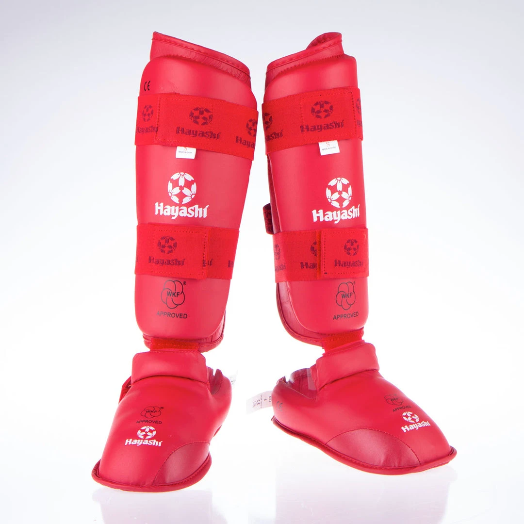 Hayashi PROTECTION Karate Kickprotector - Instep And Shin WKF - Red, 343-4N 11 Hayashi PROTECTION Karate Kickprotector - Instep And Shin WKF - Red, 343-4N