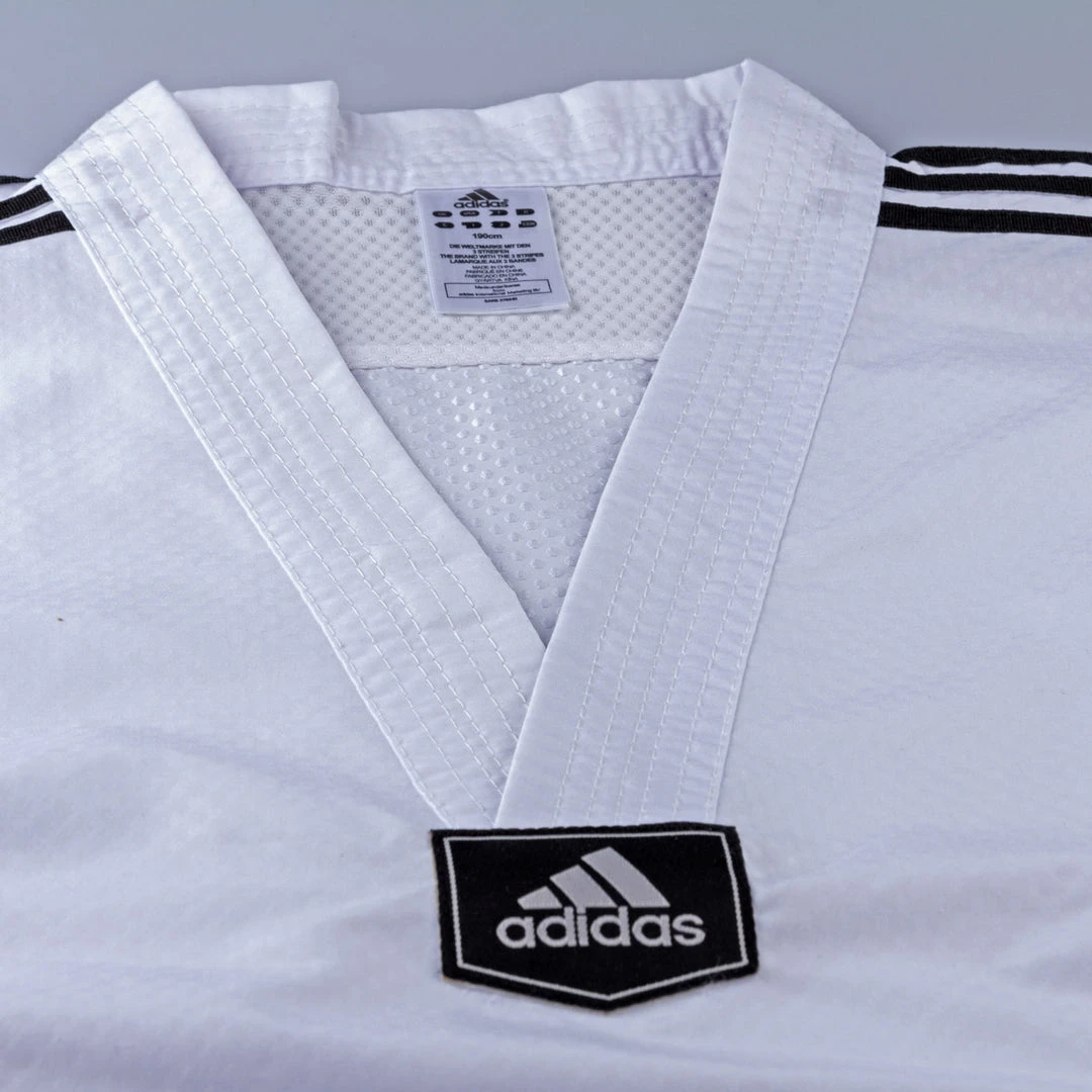 Adidas Taekwondo WT Uniforms TKD Dobok ADI-Contest 3 - White, ADITC01 4 Adidas Taekwondo WT Uniforms TKD Dobok ADI-Contest 3 - White, ADITC01
