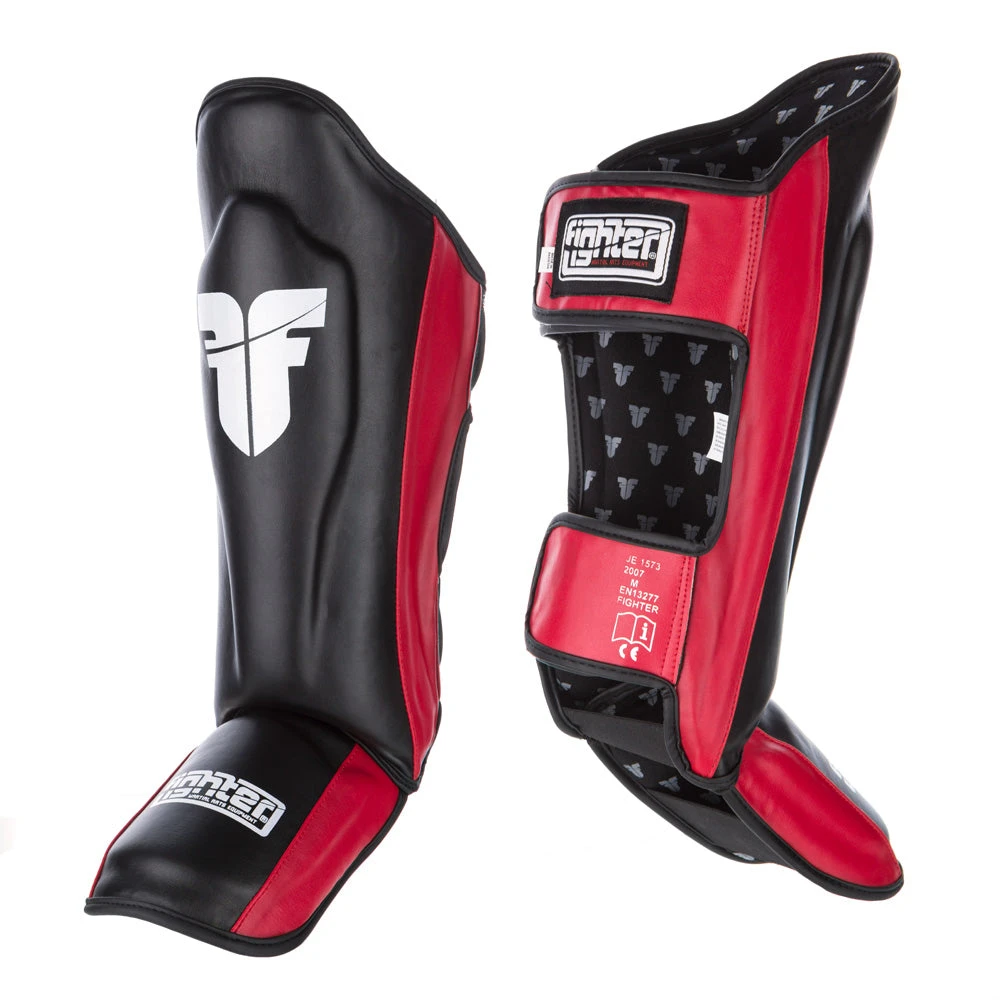 PROTECTION Fighter Shinguards Thai - Black/red, JE1573BR 3 PROTECTION Fighter Shinguards Thai - Black/red, JE1573BR