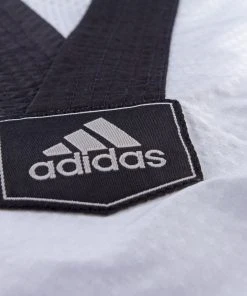 Adidas Taekwondo WT Uniforms TKD Dobok ADI-Contest 3 - White / Black V-neck, ADITC02