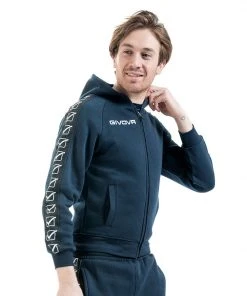 Givova Band Line Hoodie - Blue, BA10BLU