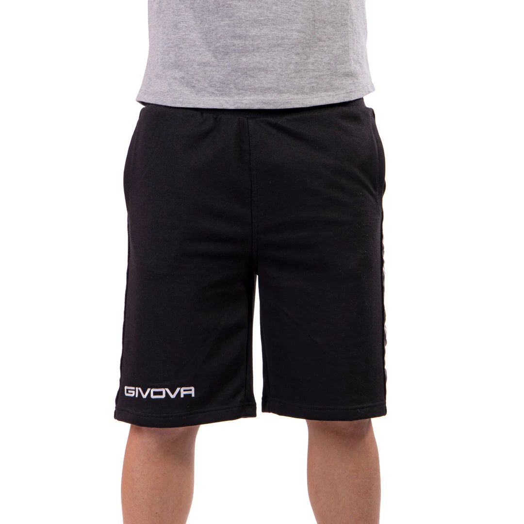 Givova Terry Band Shorts - Black, BA04-BLK Training Shorts 4 Givova Terry Band Shorts - Black, BA04-BLK Training Shorts