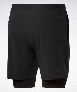 Compression Shorts Reebok 2in1 Epic Shorts - Black, FS8561