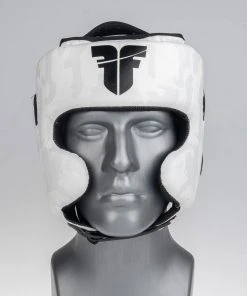 PROTECTION Headguard Fighter Sparring Pro - White/camo, FHG-001CWH