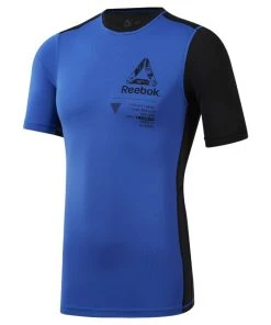 Training T-Shirts Reebok Compression T-shirt - Blue/black, DU3955
