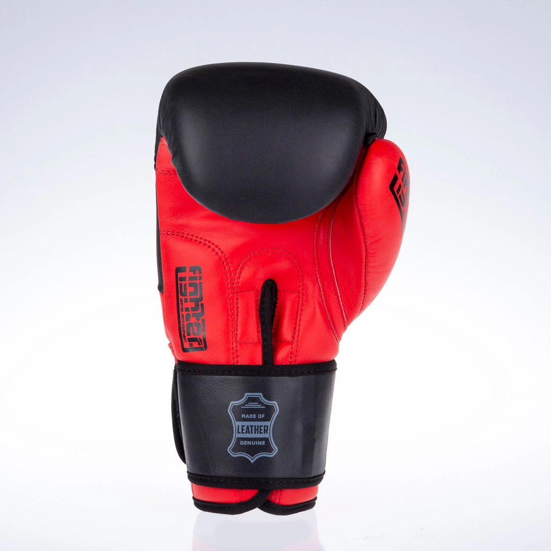Fighter Boxing Gloves SPLIT-red/black, FBG-001BR 13 Fighter Boxing Gloves SPLIT-red/black, FBG-001BR