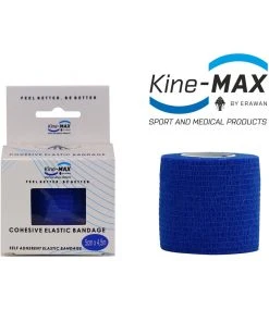 KinesioMAX TRAINING Kine-MAX Self-securing Elastic Bandage-5cm,7,5cm,10cm - Blue, CEB5BLU,CEB7BLU,CEB10BLU