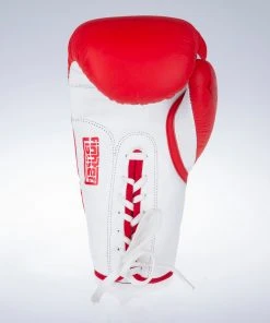 Fighter Boxing Gloves Competition Pro - Red/white, FBG-004R 15 Fighter Boxing Gloves Competition Pro - Red/white, FBG-004R