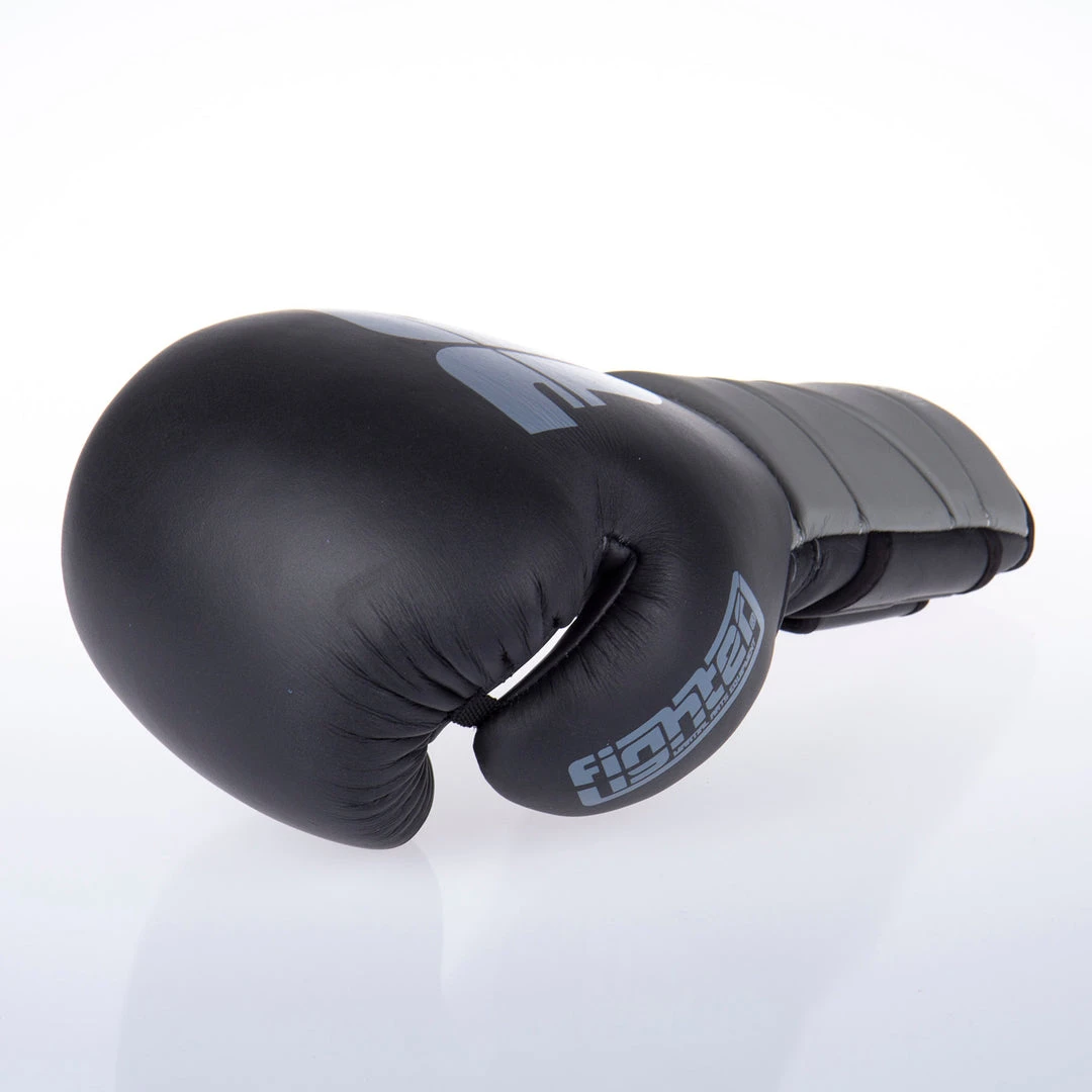 Fighter Boxing Gloves Sparring - Black/gray, FBG-002-BG 6 Fighter Boxing Gloves Sparring - Black/gray, FBG-002-BG