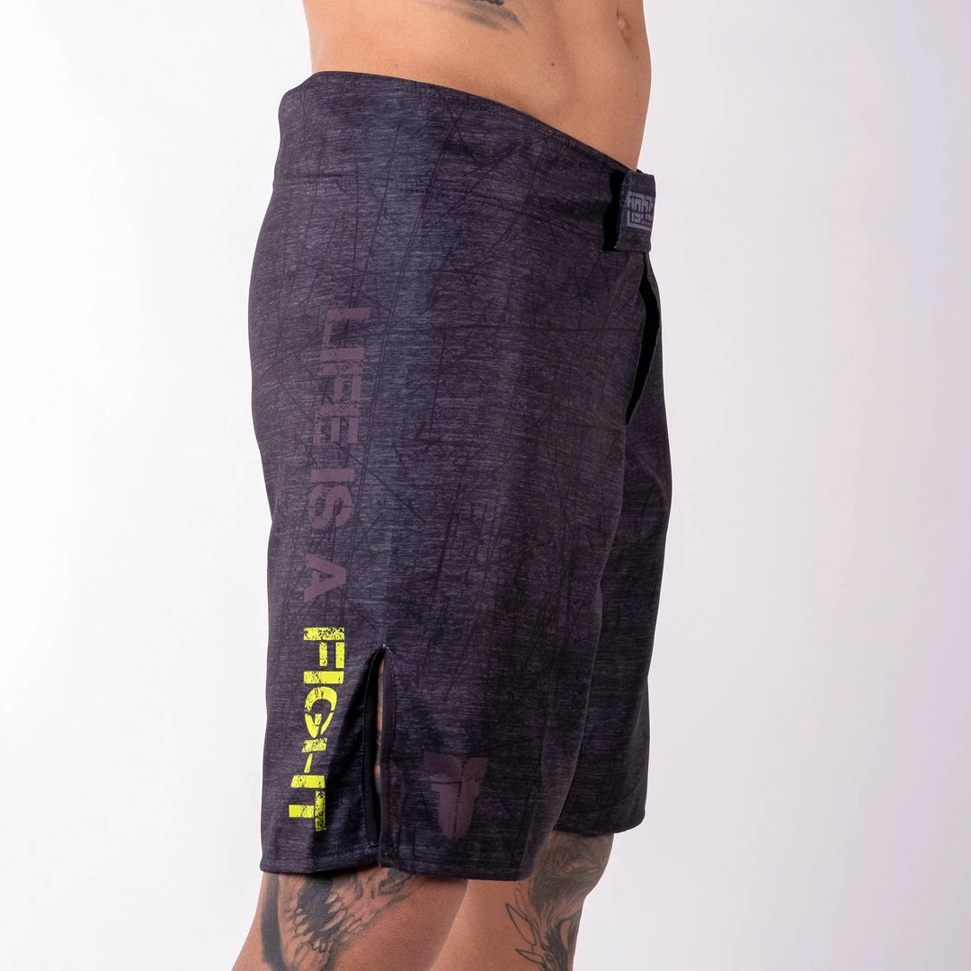 Fighter MMA Shorts - Life Is A Fight - Grey, FSHM-12 5 Fighter MMA Shorts - Life Is A Fight - Grey, FSHM-12