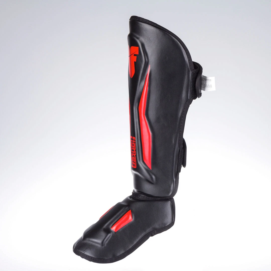 Fighter Shinguards Thai Ergo - Black/red, FSG-004BR PROTECTION 7 Fighter Shinguards Thai Ergo - Black/red, FSG-004BR PROTECTION
