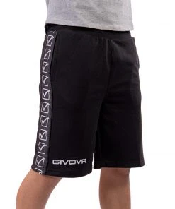 Givova Terry Band Shorts - Black, BA04-BLK Training Shorts 8 Givova Terry Band Shorts - Black, BA04-BLK Training Shorts