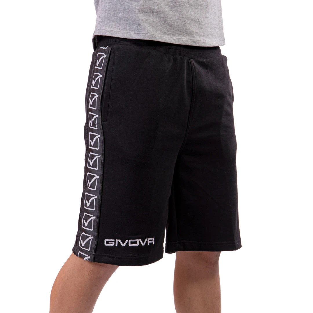 Givova Terry Band Shorts - Black, BA04-BLK Training Shorts 5 Givova Terry Band Shorts - Black, BA04-BLK Training Shorts