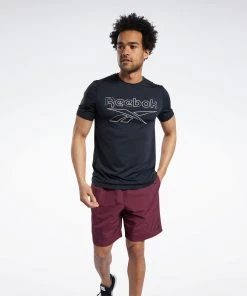 Reebok Workout ActivChill Training Tee - Black, FS8444 Training T-Shirts