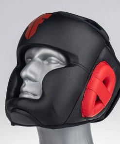 Headguard Fighter Sparring - Black/red, JE1421PURED
