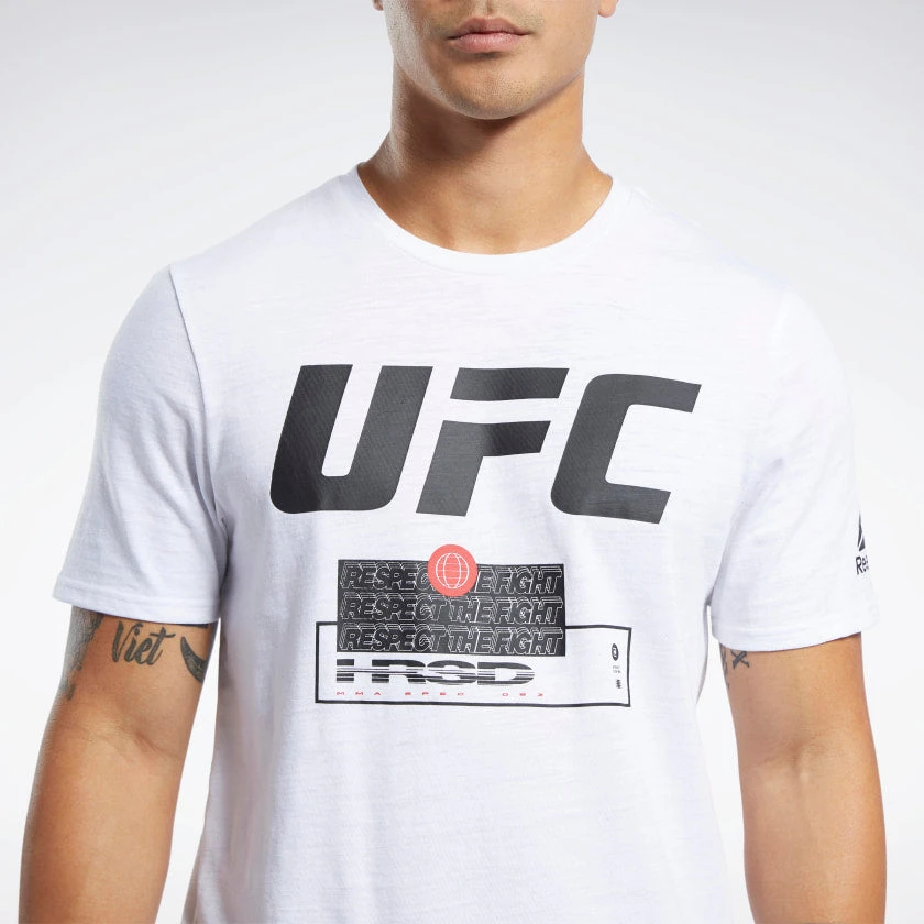 T-Shirts Reebok UFC FG Fight Week Tee- White, FJ5156 7 T-Shirts Reebok UFC FG Fight Week Tee- White, FJ5156