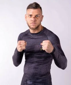 Rash Guard Fighter - Life Is A Fight - Grey, FRG-13