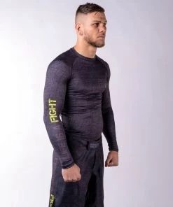 Rash Guard Fighter - Life Is A Fight - Grey, FRG-13