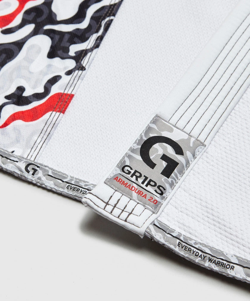Grips Armadura 2.0 BJJ Kimono Camo - White, G10129-WHI 4 Grips Armadura 2.0 BJJ Kimono Camo - White, G10129-WHI