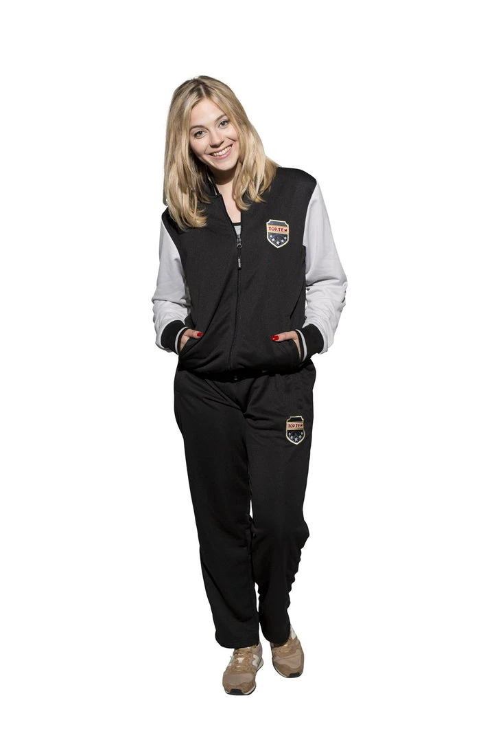 Tracksuits Fitness Suit TOP TEN Coat Of Arms - Black/grey, 7727-91 3 Tracksuits Fitness Suit TOP TEN Coat Of Arms - Black/grey, 7727-91