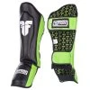 PROTECTION Fighter Shinguards Thai - Black/green, JE1573FFG 2 PROTECTION Fighter Shinguards Thai - Black/green, JE1573FFG