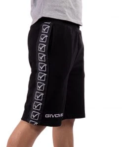 Givova Terry Band Shorts - Black, BA04-BLK Training Shorts 9 Givova Terry Band Shorts - Black, BA04-BLK Training Shorts