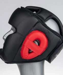 Headguard Fighter Sparring - Black/red, JE1421PURED
