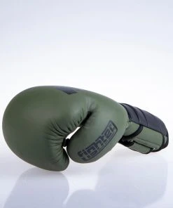 Fighter Boxing Gloves Sparring - Matt Khaki/black, FBG-002KB