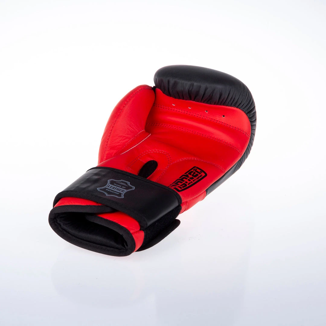 Fighter Boxing Gloves SPLIT-red/black, FBG-001BR 12 Fighter Boxing Gloves SPLIT-red/black, FBG-001BR