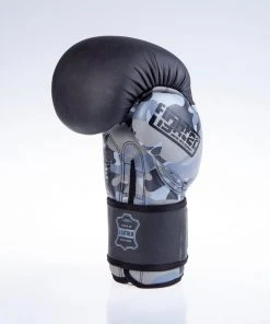 Fighter Boxing Gloves SPLIT- Gray Camo/black, FBG-001C 14 Fighter Boxing Gloves SPLIT- Gray Camo/black, FBG-001C