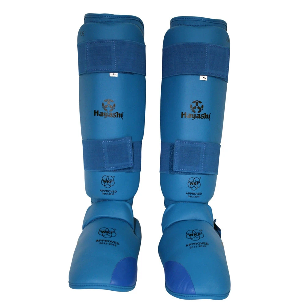 Hayashi PROTECTION Karate Kickprotector - Instep And Shin WKF - Blue, 343-6 3 Hayashi PROTECTION Karate Kickprotector - Instep And Shin WKF - Blue, 343-6