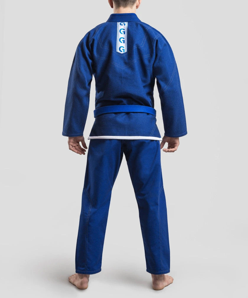 BJJ Uniforms Grips Classic Logo BJJ Kimono - Blue/white, G10124-BLUWHT 4 BJJ Uniforms Grips Classic Logo BJJ Kimono - Blue/white, G10124-BLUWHT