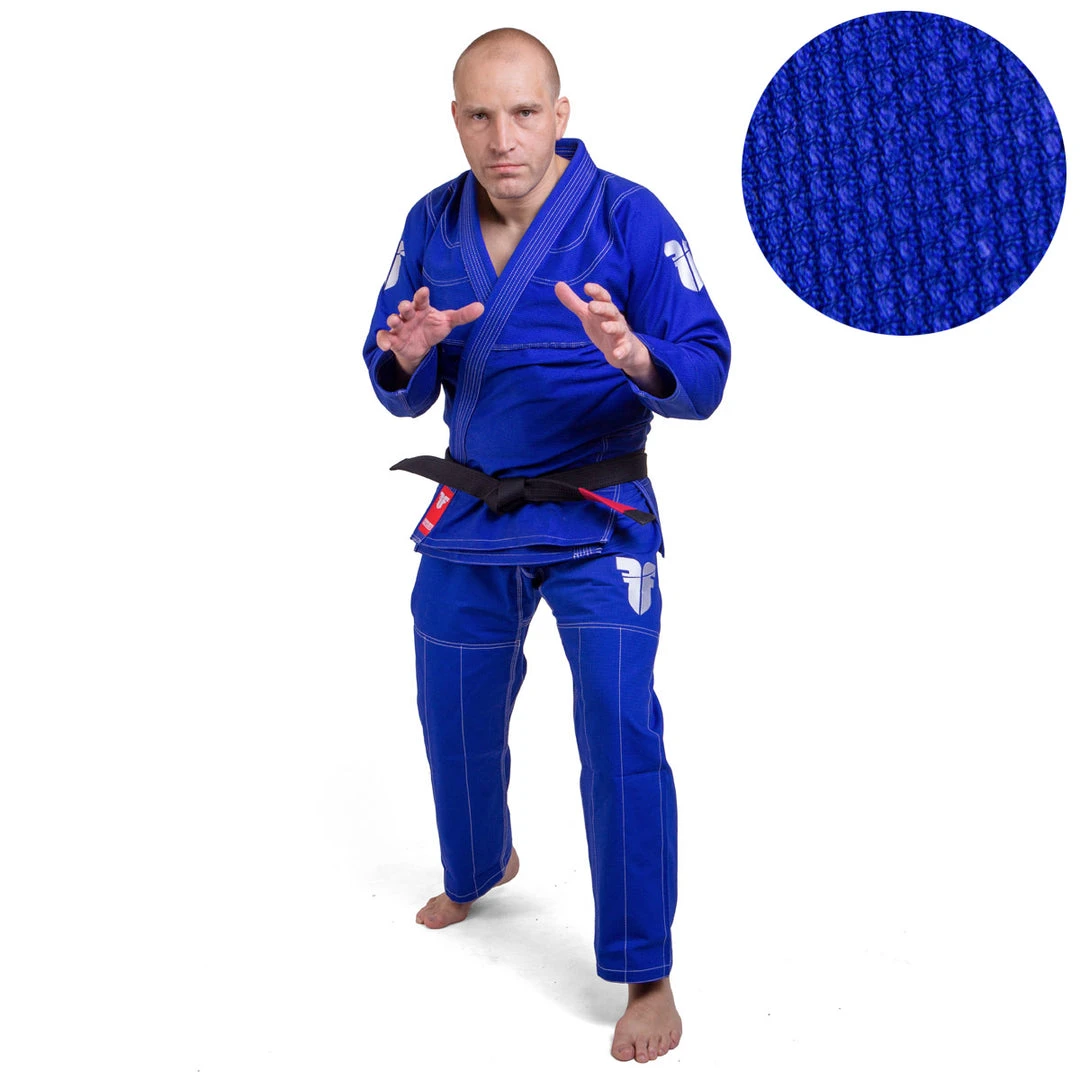 Fighter BJJ Kimono Rice Straw - KIDS - Blue, BJJBLU-07 3 Fighter BJJ Kimono Rice Straw - KIDS - Blue, BJJBLU-07