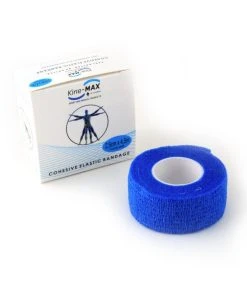 KinesioMAX TRAINING Kine-MAX Self-securing Elastic Bandage-2,5cmx4,5m - Blue, CEB2BLU.01