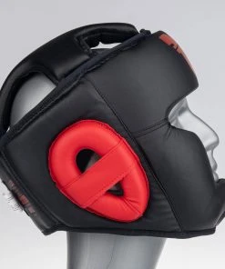 Headguard Fighter Sparring - Black/red, JE1421PURED