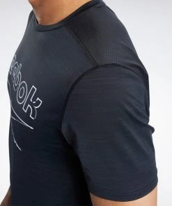 Reebok Workout ActivChill Training Tee - Black, FS8444 Training T-Shirts