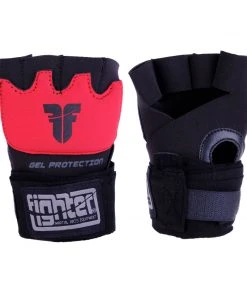 Fighter Strap Gel Hand-Wraps - Black/red, FGW-001BR