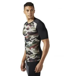 Reebok Activchill Compression Tee Camo Print - Camo, BR9566