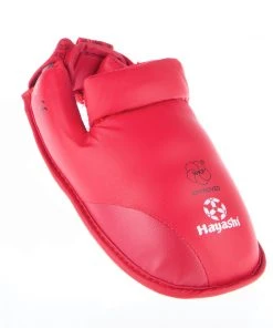 Hayashi PROTECTION Karate Kickprotector - Instep And Shin WKF - Red, 343-4N 19 Hayashi PROTECTION Karate Kickprotector - Instep And Shin WKF - Red, 343-4N