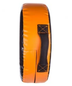 Fighter Round Shield - Black/orange, FKSH-08 TRAINING