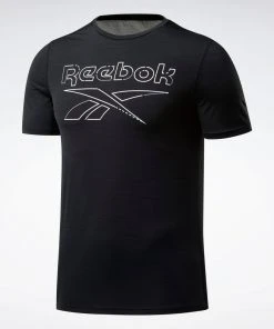 Reebok Workout ActivChill Training Tee - Black, FS8444 Training T-Shirts