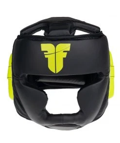 PROTECTION Headguard Fighter Sparring - Black/neon Yellow, JE1421PUBNY
