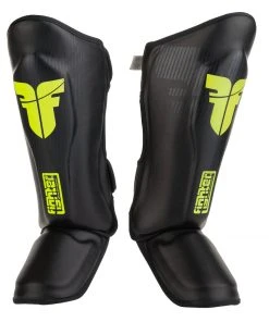 Fighter Shinguards Thai Classic - Black/neon Yellow, JE1573BNY PROTECTION