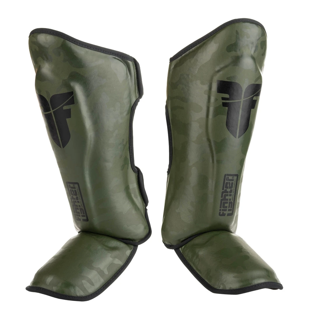 Fighter Shinguards Thai Classic - Khaki/camo, JE1573CKH PROTECTION 3 Fighter Shinguards Thai Classic - Khaki/camo, JE1573CKH PROTECTION